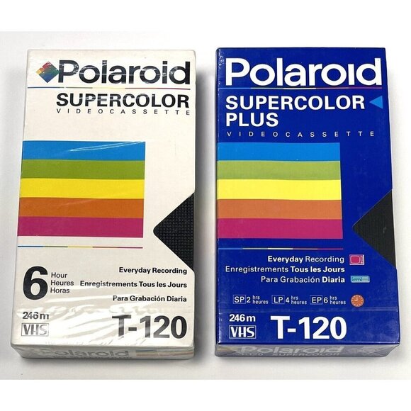 Lot 16 T-120 Blank 6hr EP VHS Videocassette SONY POLAROID RADIOSHACK JVC NIP NEW - Picture 8 of 15
